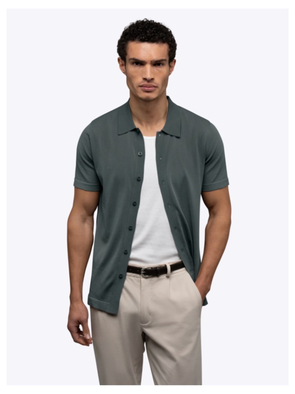 Riviera Knit Button Up